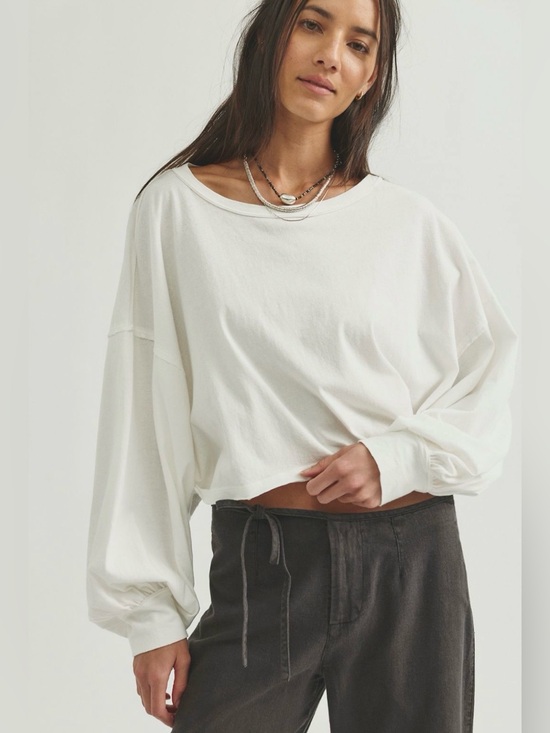 We The Free Tops - NWT Free People WE THE FREE Sandy Long Sleeve Top Clean Ivory size Large